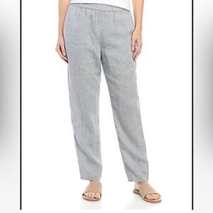 Eileen Fisher Slouchy Ankle Chambray Linen Pants Size PP/PTP